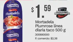 Tia Plumrose mortadela línea diaria taco oferta
