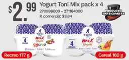 Tia Toni yogurt mix oferta