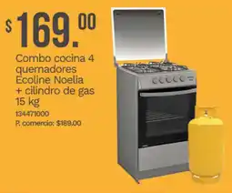 Tia Combo cocina 4 quemadores ecoline noelia oferta