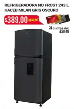 Tia Refrigeradora no frost haceb milan gris oscuro oferta