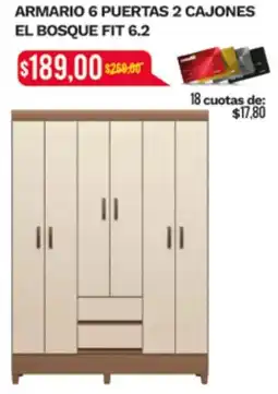 Tia Armario 6 puertas 2 cajones el bosque fit 6.2 oferta