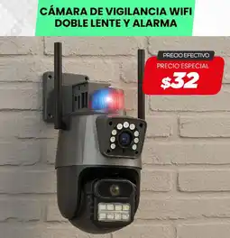 Novicompu Cámara de vigilancia wifi doble lente y alarma oferta