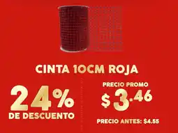Coral Hipermercados Cinta 10cm roja oferta
