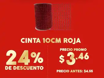 Cinta 10cm roja