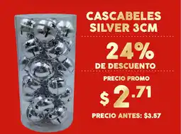 Coral Hipermercados Cascabeles silver 3cm oferta