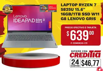 Lenovo laptop ryzen 7 5825U 15.6"