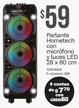 Tia Hometech parlante micrófono y luces led oferta