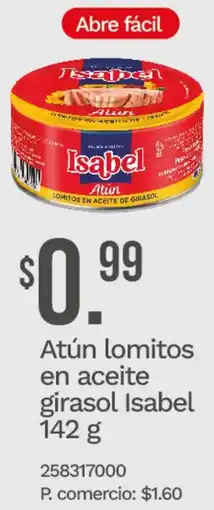 Tia Isabel atún lomitos en aceite girasol oferta
