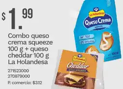 Tia La holandesa combo queso crema squeeze oferta