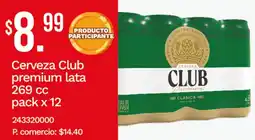 Tia Club premium cerveza lata oferta