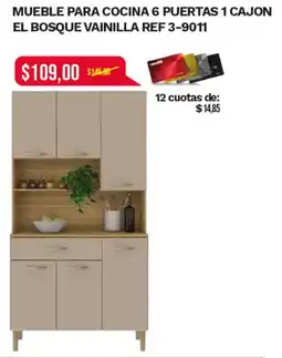 Tia Mueble para cocina 6 puertas 1 cajon el bosque vainilla ref 3-9011 oferta