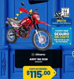 Orve Hogar Shineray army 150 2026 oferta