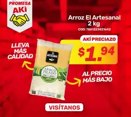 Akí El ArtesanL arroz oferta