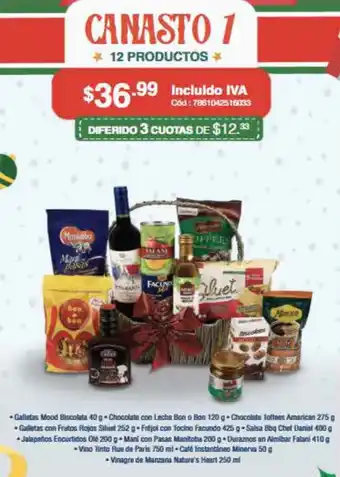 Akí Canasto 1 oferta