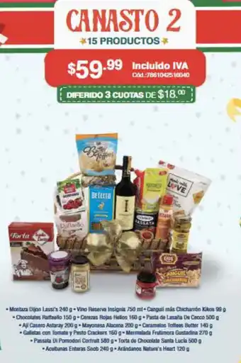 Akí Canasto 2 oferta