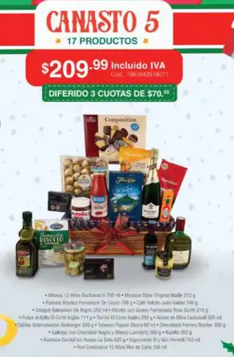 Akí Canasto 5 oferta