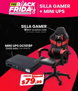 Novicompu Env silla gamer olympus core+ mini ups DC1018P oferta