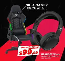 Novicompu Env silla gamer + headset oferta