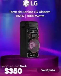 TVentas LG Torre de Sonido Xboom oferta
