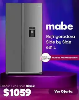 TVentas Mabe refrigeradora side by side oferta