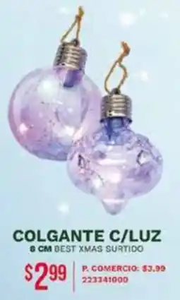 Tia Colgante c/luz oferta