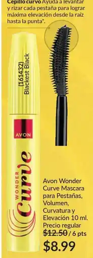 AVON Avon wonder curve mascara para pestañas, volumen, curvatura y elevación oferta