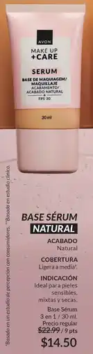 AVON Base sérum natural oferta