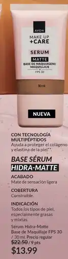 AVON Base sérum hidra-matte oferta