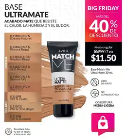 AVON Base Match Me Ultra Matte oferta
