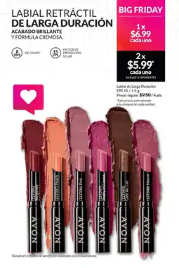 AVON Labial de larga duración FPS 15 oferta