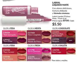 AVON Labial líquido d'licious mate / fresh oferta