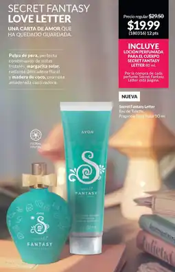 AVON Avon secret fantasy letter oferta