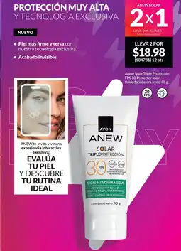 AVON Avon anew solar triple protección fps 30 protector solar oferta