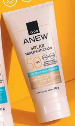 AVON Anew solar triple protección loción facial mate con color fps 50 oferta