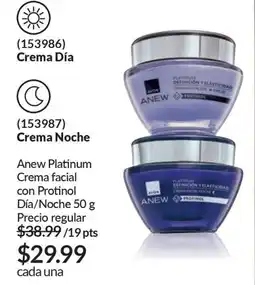 AVON Anew platinum crema facial con protinol día/noche oferta