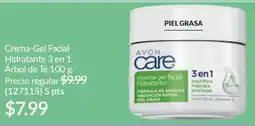 AVON Avon crema-gel facial hidratante 3 en 1 árbol de té oferta