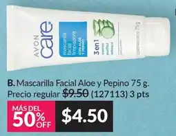 AVON Avon mascarilla facial aloe y pepino oferta
