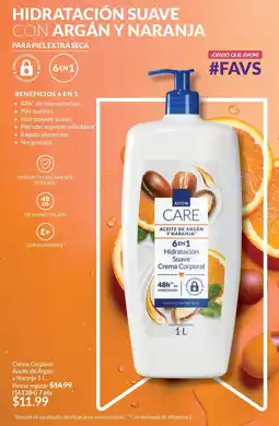 AVON Avon care crema corporal aceite de argán y naranja oferta