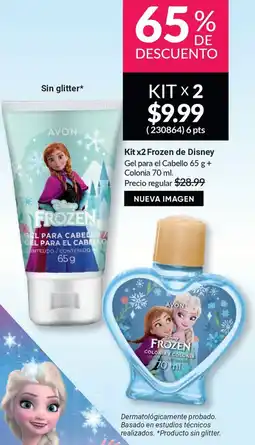 AVON Frozen de disney gel para el cabello oferta