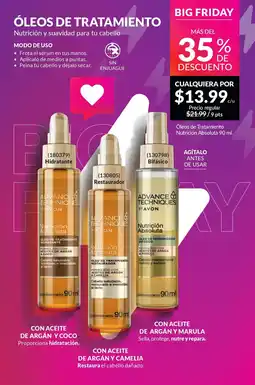 AVON Óleos de tratamiento nutrición absoluta oferta