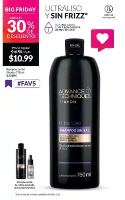 AVON Avon advance techniques shampoo sin sal ultraliso oferta