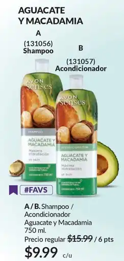 AVON Avon senses shampoo / acondicionador aguacate y macadamia oferta