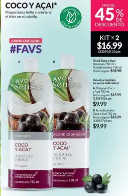 AVON Coco y açai shampoo oferta