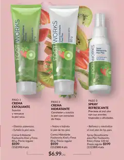 AVON Crema hidratante footworks kiwi y fresa oferta