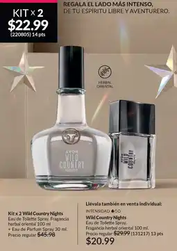 AVON Wild country nights eau de toilette spra oferta