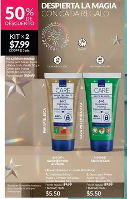 AVON Edición navidad crema para manos avena y extracto de vainilla oferta