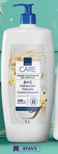 AVON Crema corporal hidratante avena y extracto de vainilla oferta
