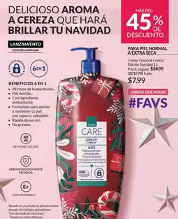 AVON Avon care crema corporal cereza edición navidad oferta