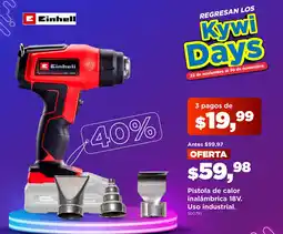 Kywi Einhell pistola de calor inalámbrica oferta