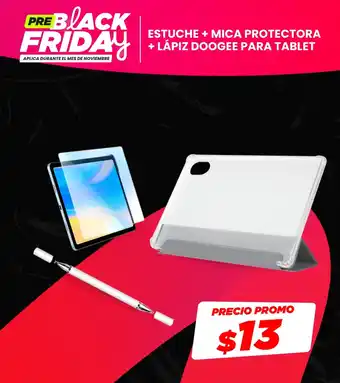 Estuche + mica protectora + lápiz doogee para tablet
